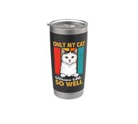 Only My Cat Knows Me So Well Vintage American Wireh Cat Vaso térmico de acero inoxidable de doble pared