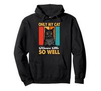 Only My Cat Knows Me So Well Vintage Bombay Cats Lover Sudadera con Capucha