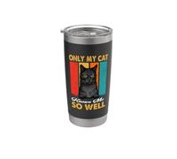 Only My Cat Knows Me So Well Vintage Bombay Cats Lover Vaso térmico de acero inoxidable de doble pared