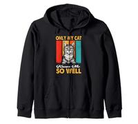Only My Cat Knows Me So Well Vintage Pixiebob Cats Lover Sudadera con Capucha