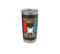 Only My Cat Knows Me So Well Vintage Ragdoll Cats Lover Vaso térmico de acero inoxidable de doble pared
