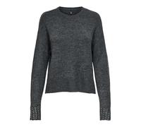 ONLY Neck Bling Pullover Knt Onlohio LS-Jersey con Cuello Redondo, Mezcla de Gris Oscuro, L para Mujer