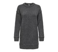 ONLY Neck Dress BF Knt Onlhazel LS-Vestido con Cuello Redondo, Medio Gris Melange, L para Mujer