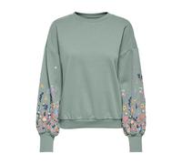 ONLY Neck Onlbrooke L/S Cuello Redondo Flower Swt Noos, Jadeíta, S para Mujer