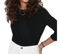 Only Nos Mujer Onlglamour 3/4 Top Jrs Noos Camiseta Not Applicable, Negro (Black Black), Large