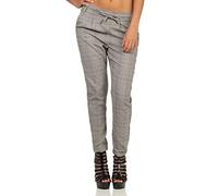ONLY NOS Mujer Onlpoptrash Easy Think Check Pnt Noos Pantalones Not Applicable, Multicolor (Black Checks: Dark Grey/Cloud Dancer), 34/L32 (Talla del Fabricante: X-Small)