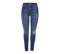 ONLY NOS Onlblush Mid Ank Raw Jeans Rea2077 Noos, Vaqueros skinny Mujer, Azul (Medium Blue Denim Medium Denim), W36/L32 (Talla del fabricante: Small)
