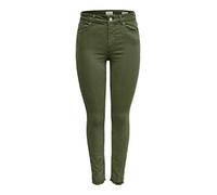 Only NOS Onlblush Mid SK ANK Raw Colour Jea Vaqueros para Mujer, Verde Kalamata, XS/32