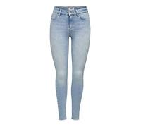 Only NOS Onlblush Mid SK ANK Raw JNS Rea306 Noos Vaqueros, Mezclilla De Color Azul Claro, para Mujer, L / 32L