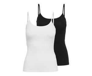 ONLY NOS (ONM0E) Mujer Onllove Singlet 2pack Jrs Blusa Not Applicable, Schwarz, XL
