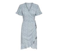 Only Olivia - Vestido de Manga Corta, Dusk Blue/Two Tone Flower, 40