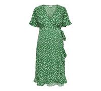 ONLY Olmolivia S/S Wrap Dress Wvn Vestido, Verde, L para Mujer