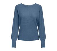 Only Onladaline L/S Short Pullo KNT Noos Jersey de Punto con Cuello Barco para Mujer, Coronet Blue W. Melange, XS