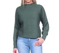Jersey con cuello barco de punto fino Mujer Talla M. Color Verde