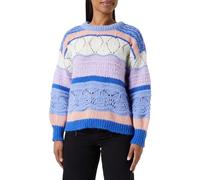 ONLY Onladina Life L/S Knt Noos-Jersey Suéter, Directoire Blue/Pattern:Provence/Fairy WREN/Birch/Pale Dogwood, S para Mujer