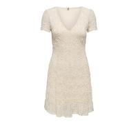 Only Onlalbina S/S V-Neck Short Dress Jrs, Abedul, S Mujeres