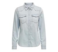 ONLY ONLALEXA L/S DNM Shirt FS Noos, Blusas Mujer, Light Blue Denim,