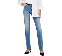 ONLY Onlalicia Reg Strt Dnm Dot568 Noos Pantalones Vaqueros, Medio De Mezclilla Azul, 26W x 32L para Mujer