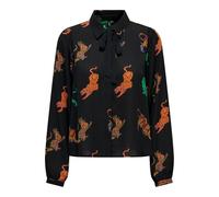 ONLY Onlalma Life Poly L/S Felina Shirt Blusas, Black/AOP: 586 Swirl Tiger, L para Mujer