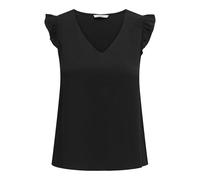 ONLY Onlalma Life Vis S/S Elina Top Solid Color Cuartarbe|Regular, Negro, XL Mujeres