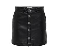 ONLY Onlamazing-Liora HW Faux Leat Skirt Pnt Falda, Negro, S Mujeres