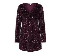 ONLY Onlanika LS Sequins V-Neck Dress Wvn, Winetasting, L Mujeres