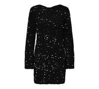 ONLY Onlanika Sequins LS Bow Dress WVN CS Onlanika Sequins LS Bow Dress WVN CS (1 Unidad), Negro, L
