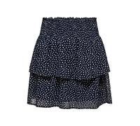 Only ONLANN Star Layered Smock Skirt Noos PTM, Falda Mujer, Night Sky/AOP:Dot W. Macadamia, S