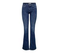 Only Vaqueros Onlann para mujer Cintura media Acampanados Dark Azul Denim S / 32L