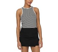 ONLY Onlany S/L Top Jrs, Negro/Rayas: Cloud Dancer Mujer
