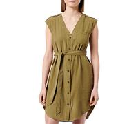 ONLY Onlaris Life S/L Short Belt Dress Pnt-Vestido Corto, Verde Oliva, M para Mujer