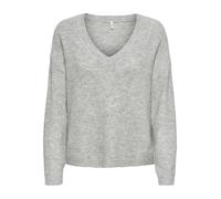 ONLY Onlarizona LS Sequins V-Neck Pul KNT, Gris Claro, L