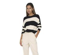 Only Onlatia-Jersey de Rayas L/S Suéter Mujer, Black/Stripes:whitecap Gray Melange, M