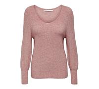 ONLY Onlatia L/S Jersey con Cuello en V Knt Noos Suéter, Dusty Rose/Detail:w. Melange, S para Mujer