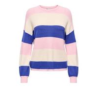 ONLY Onlatia L/S Jersey de Rayas KNT Noos, Rosa Claro, L