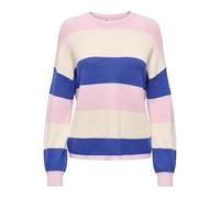 ONLY Onlatia L/S Stripe Pullover Knt Noos Jersey De Mezcla Viscosa, Rosa Claro, XXL para Mujer
