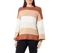 Only ONLATIA L/S Stripe Pullover KNT Noos, Suéter pulóver Mujer, Tortoise Shell/Stripes:W. Mel/Indian Tan Mel/Cloud Dancer/Pumice Stone Mel/Indian Tan Mel/Tortoise Shell Mel, XS