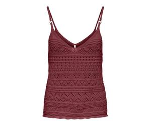 ONLY Onlavina Life Strap Top KNT para Mujer, Ruby Wine, XS