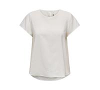 ONLY Onlaya Life S/S O-Neck Top Noos Ptm, Blanco Nieve, S Mujeres