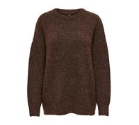 ONLY Onlazu LS Boxy O-Neck Knt, Seal Brown, XS para Mujer