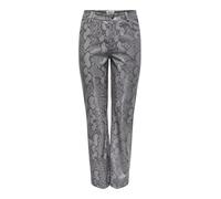 ONLY Onlazula HW Str Snake Pant Pnt Pantalones, Gris/Detalles: Serpiente Negra, XL x 32L para Mujer