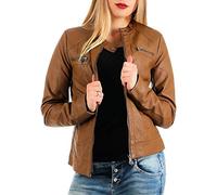 ONLY Onlbandit Faux Leather Biker OTW Noos, coñac, 34