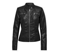 ONLY Onlbandit Faux Leather Biker OTW Noos, Negro, 34