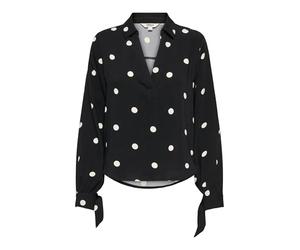 ONLY Onlbelem L/S Bow Top Wvn Sud, Negro, XL Mujeres