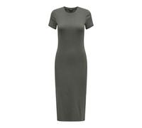 ONLY Onlbelfast S/S Midi Dress Jrs Noos Vestido Básico con Cuello O Y Mangas Ajustadas Estrechas, Beluga, M Mujeres