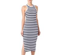 ONLY Onlbelfast Stripe S/L Mididress Jrs Noos Vestido Midi, Azul, M para Mujer