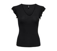ONLY ONLBELIA S/L Top JRS Camiseta sin Mangas, Negro, Mujer