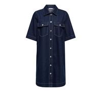ONLY Onlbelle S/S Button Dress Dnm Gua Noos Vestido Corto Vaquero con Bolsillos En El Pecho, Dark Azul Denim, XL Mujeres