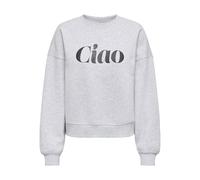 ONLY Onlbest L/S Print Crew Neck SWT, Gris Claro, M