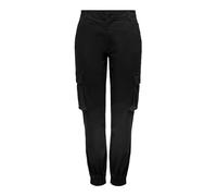 ONLY ONLBETSY-Alva MW ANK Cargo Pant PNT Pantaln, Negro, 36W x 30L para Mujer